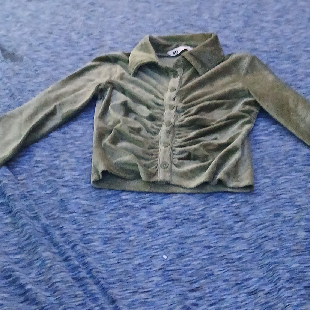 SO Green Button Down Shirt Durable Cotton